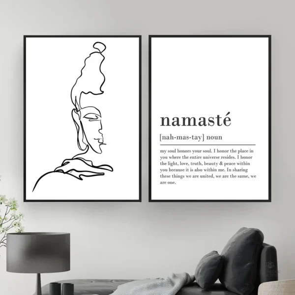 poster-bouddha-namaste-1 Poster Bouddha Namaste artistique pour décoration intérieure