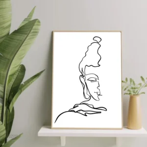 Tableau Bouddha en posture Namaste, ambiance zen