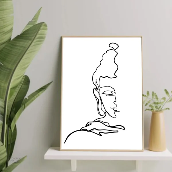 Tableau Bouddha en posture Namaste, ambiance zen