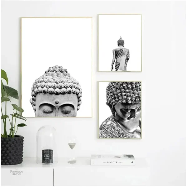 Tableau Bouddha Shakyamuni, design apaisant et élégant