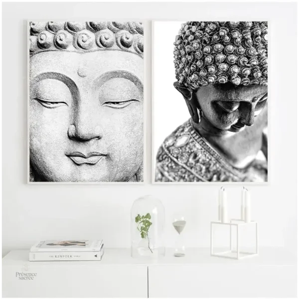 Poster spirituel de Bouddha Shakyamuni, touche méditative