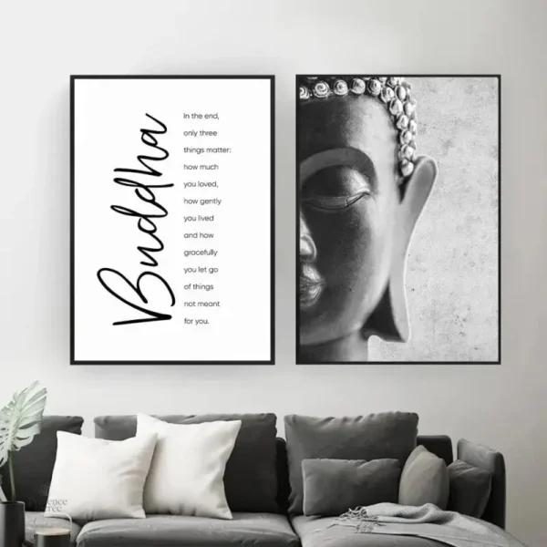 Poster Bouddha Zen, tableau inspirant pour la méditation