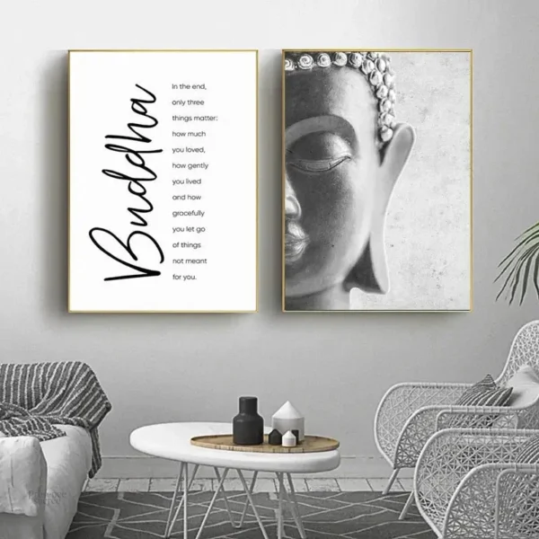 Décoration Bouddha, poster inspirant pour la paix intérieure
