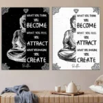 Affiche Bouddha Zen, design apaisant pour la méditation