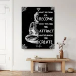 Poster décoratif Bouddha avec message inspirant