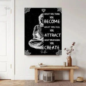 Poster décoratif Bouddha avec message inspirant