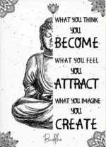 Tableau zen avec Bouddha, harmonie et sagesse