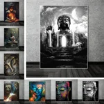 Poster mural Bouddha, image inspirante pour la décoration