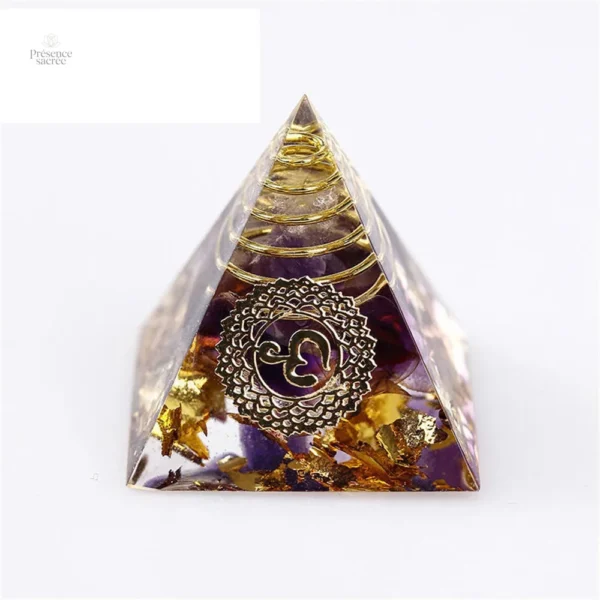 Pyramide énergétique Orgonite, symbole spirituel Om̐