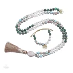 Set collier et bracelet en pierre de jade africaine