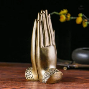 Décoration intérieure : deux mains de Bouddha en résine