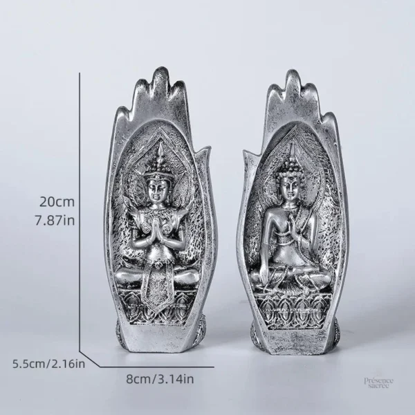 Symbole de paix : statue de Bouddha mains unies