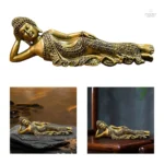 Résine Bouddha couché, accessoire spirituel pour la maison