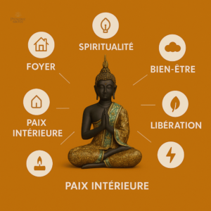 Statue Bouddha en méditation pour un intérieur paisible