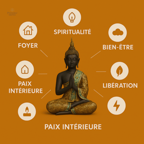 Statue Bouddha en méditation pour un intérieur paisible