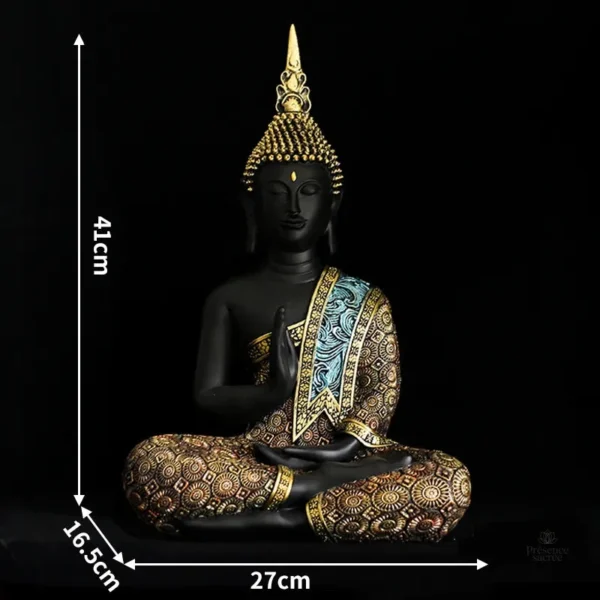 Statue de Bouddha en position de prière symbolique