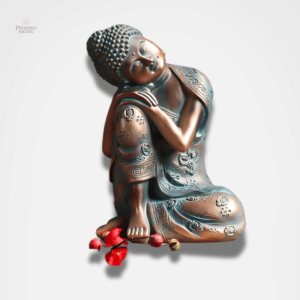 Statue Bouddha endormi en résine détaillée