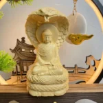 Artisanat Bouddha et Naga en bois
