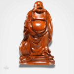 Statue Bouddha Rieur Maitreya en bois massif