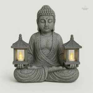 Statue Bouddha Solaire en résine décorative