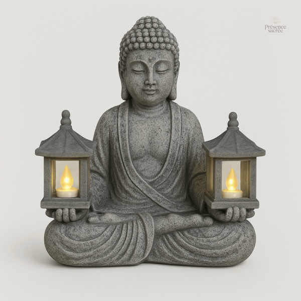 Statue Bouddha Solaire en résine décorative