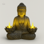 Figurine Bouddha inspiré par le soleil, art zen