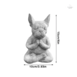 Sculpture de chien zen pour ambiance relaxante dans le jardin
