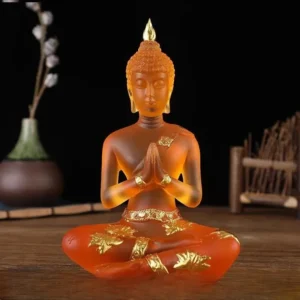 Bouddha en résine, couleur vive, esprit zen
