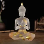 Bouddha décoratif en résine, ambiance apaisante