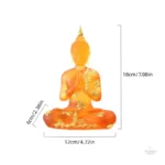Bouddha en résine colorée, symbole de sérénité