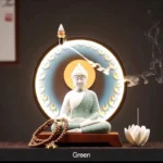 Statue en résine de Bouddha avec effet lumineux