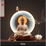 Illumination douce de la statue Bouddha Gautama