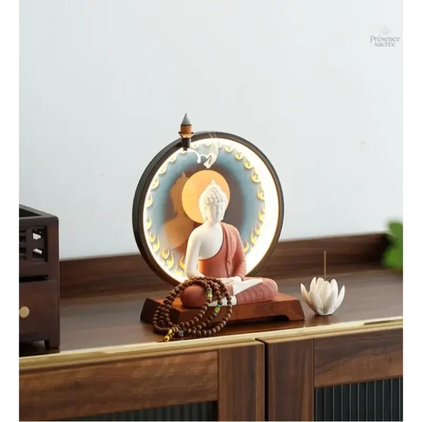 Décoration de maison Statue Bouddha éclairée