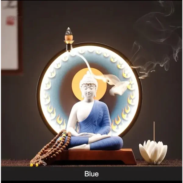 Statue moderne de Bouddha avec éclairage intégré