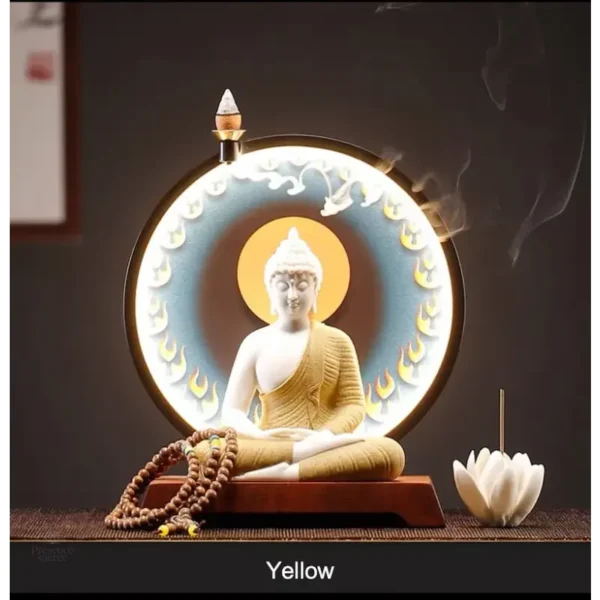 Statue Zen de Bouddha avec lumière apaisante