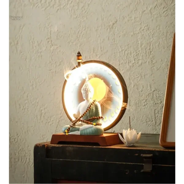 Bouddha Gautama avec LED pour ambiance relaxante