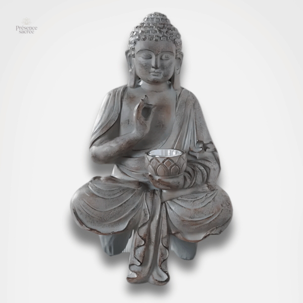 Statue de Bouddha solaire décorative en résine