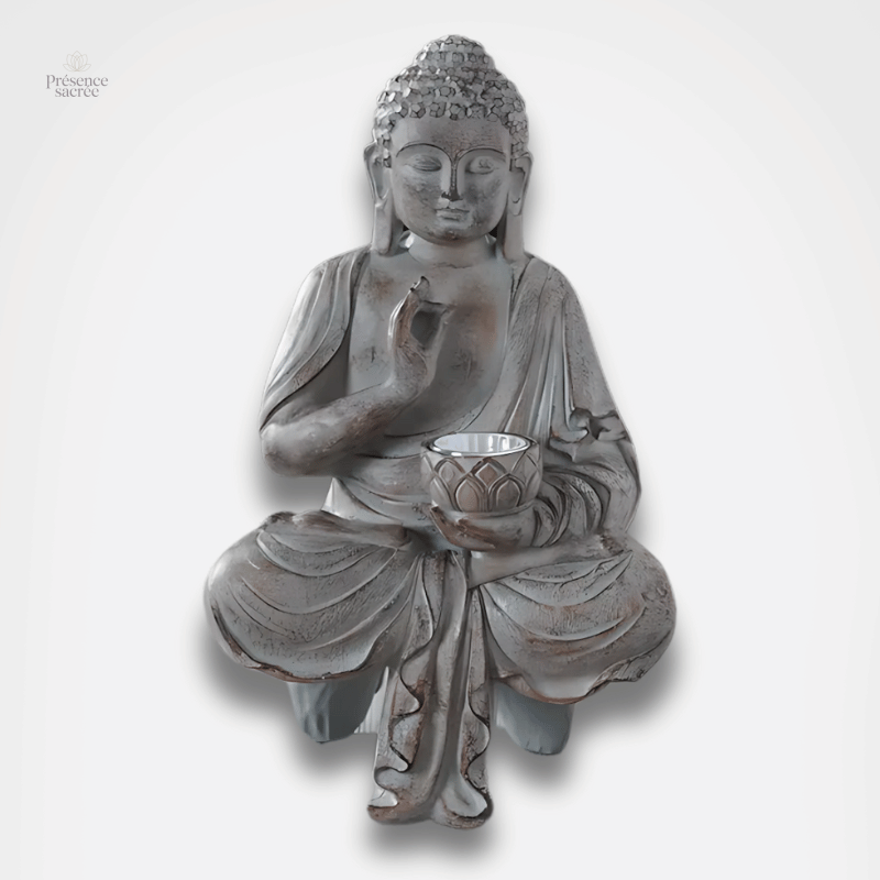 Statue de Bouddha solaire décorative en résine
