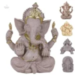 Statue de Ganesh en pierre de grès pour décoration intérieure