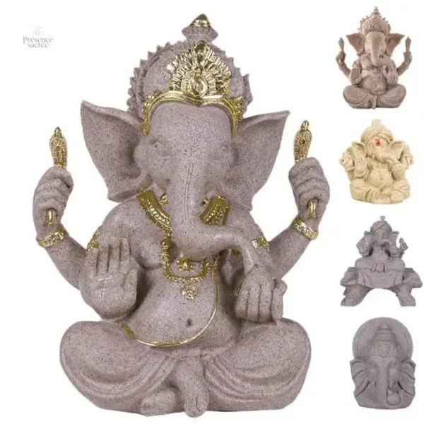 Statue de Ganesh en pierre de grès pour décoration intérieure