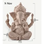 Figurine de Ganesh en grès pour ambiance spirituelle