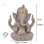 Ganesh en pierre : statue artisanale pour collection