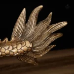 Statue décorative dragon doré, ajout raffiné à votre décor