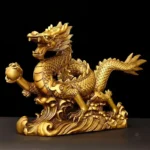Objet décoratif dragon en cuivre, équilibre et harmonie