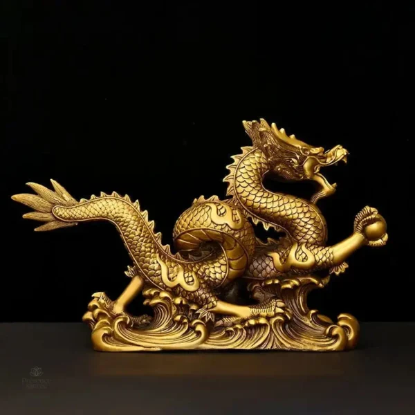 Dragon en cuivre, accessoire Feng Shui pour le bien-être