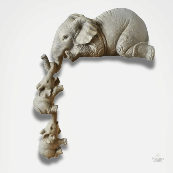 Statue éléphant décoratif en résine