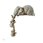 Éléphant artisanal en finition dorée