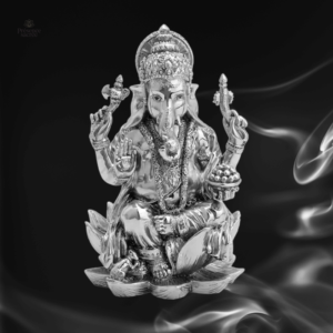 Figurine Ganesh lotus colorée et élégante