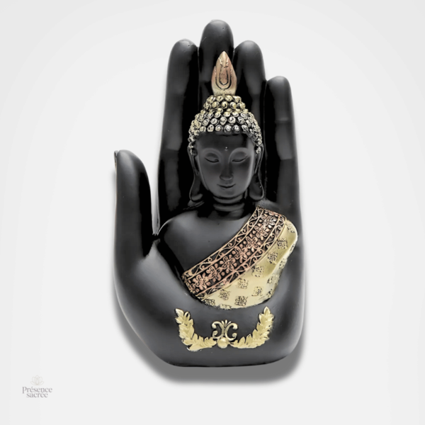 Statue Main Bouddha en méditation, symbole de sérénité