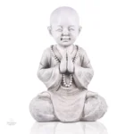 Statue zen de moine en méditation, pour un espace calme